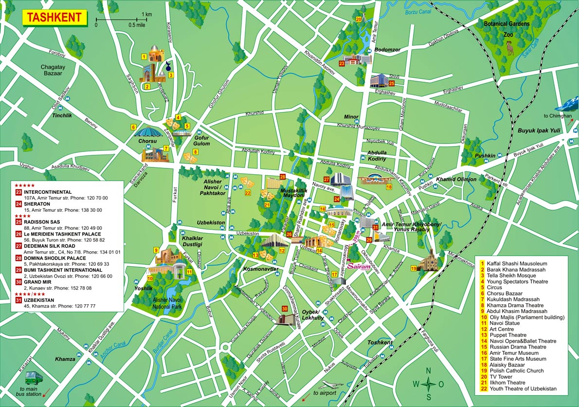 Карта ташкент с улицами и домами