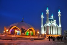 Казань днем и вечером