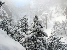 Зимняя Ялта, снежный Ай-Петри