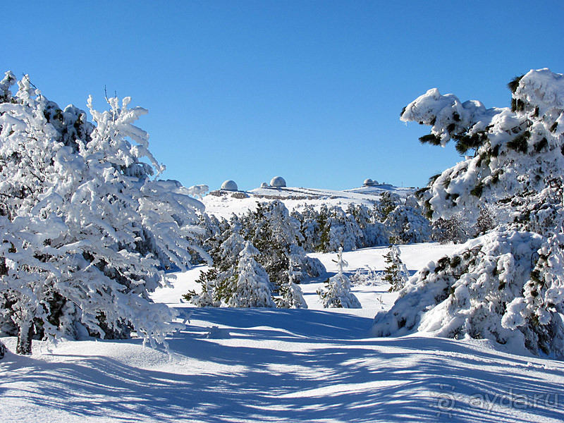 Зимняя Ялта, снежный Ай-Петри