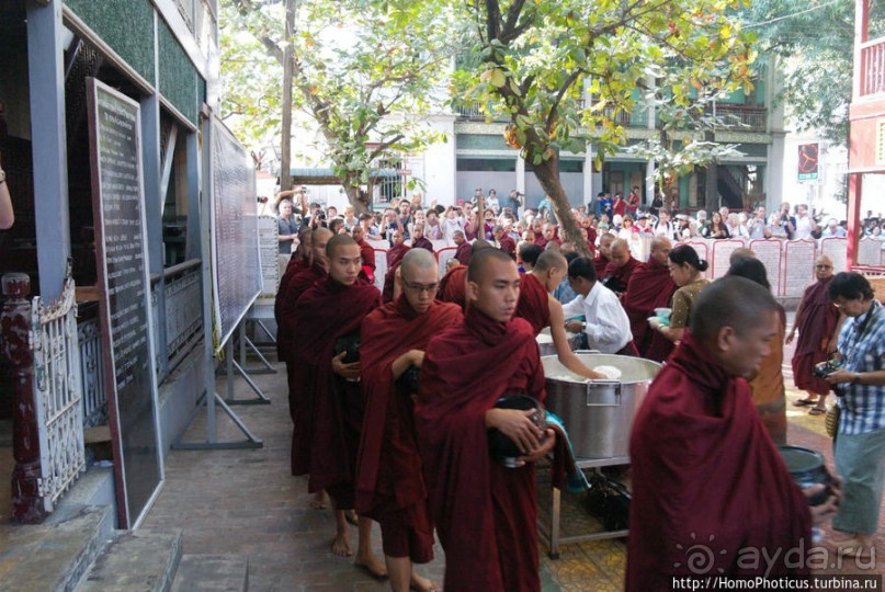 Покормить монахов