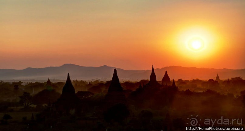 Два заката над тысячами ступ