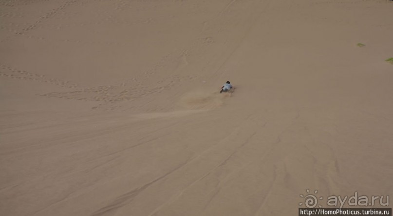 По дюнам на квадроцикле, с дюн на оргалите