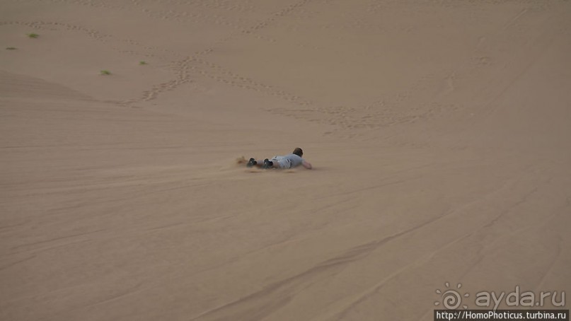 По дюнам на квадроцикле, с дюн на оргалите