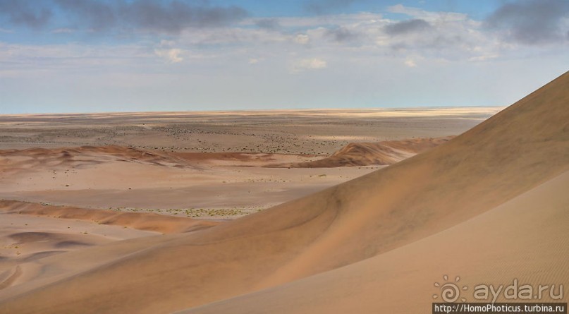 По дюнам на квадроцикле, с дюн на оргалите