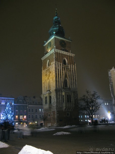 Краков зимней ночью