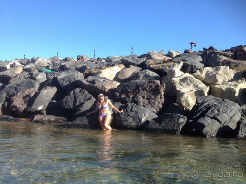 Северная оконечность пляжа. Волнолом