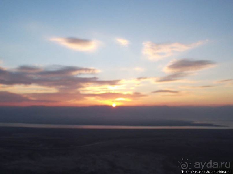 Масада. Восход с высоты птичьего полёта