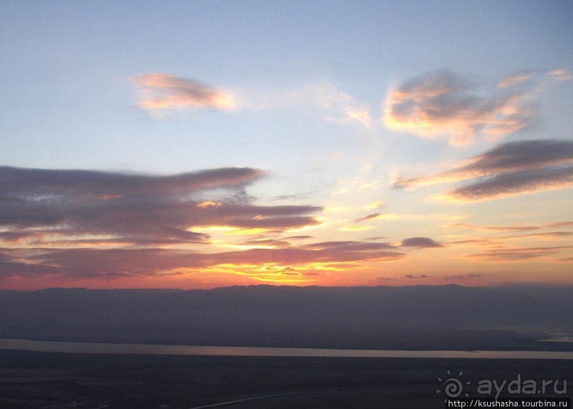 Масада. Восход с высоты птичьего полёта