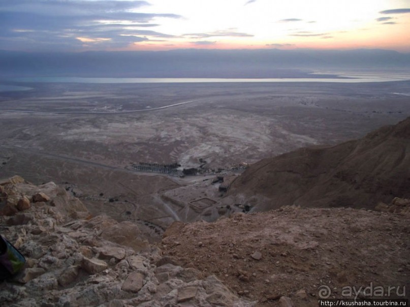 Масада. Восход с высоты птичьего полёта