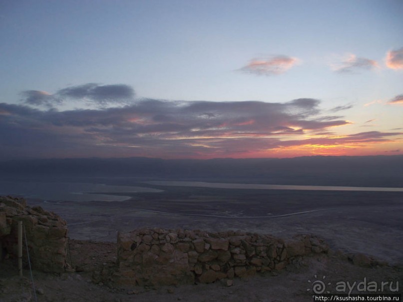 Масада. Восход с высоты птичьего полёта