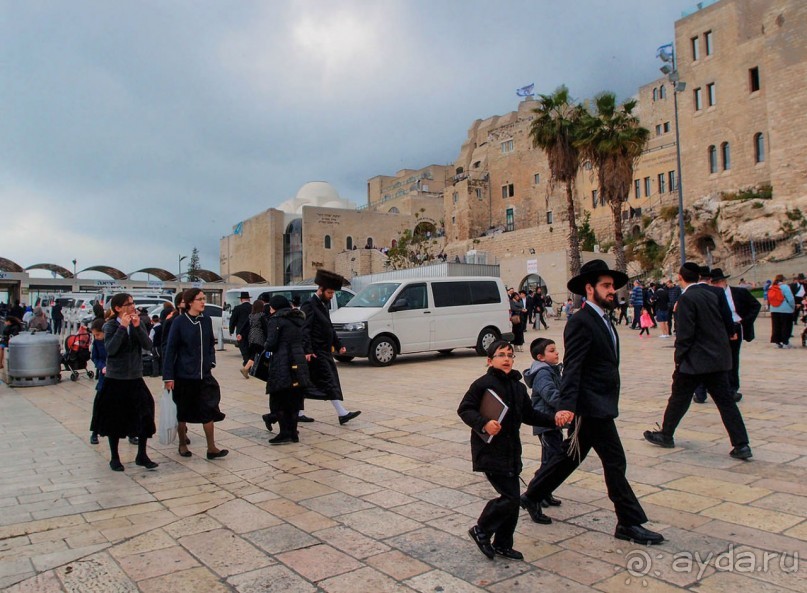 Ботанический сад Иерусалима и Стена Плача в праздничный день