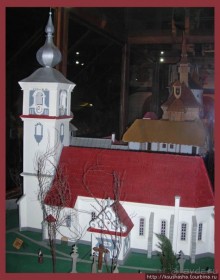 Макет здания Парламента,сделанный из ракушек