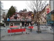 Дорога, озеро и лев