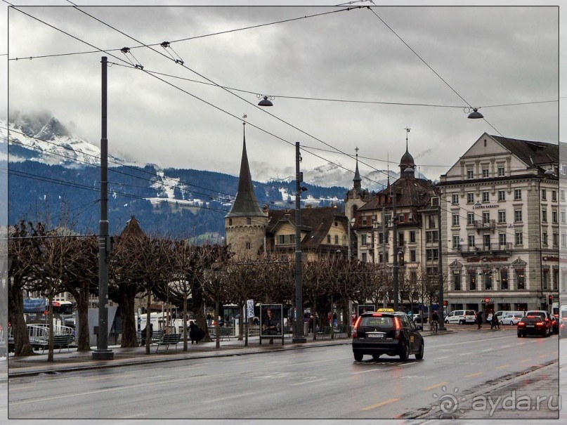 Дорога, озеро и лев