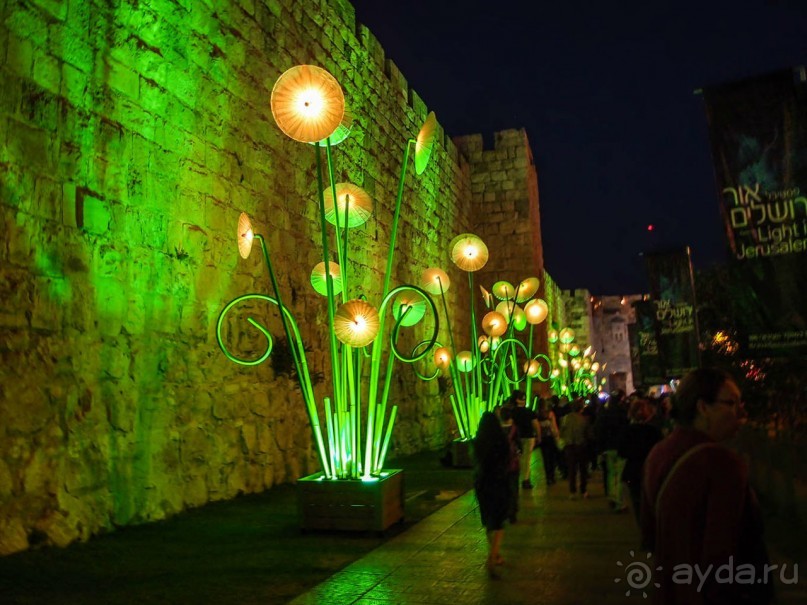 Как проходит фестиваль света в Иерусалиме