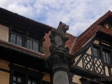 Синая жёлтая, красная, зелёная