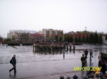 Парад Победы на площади Куйбышева в Самаре (самой большой площади в Европе).