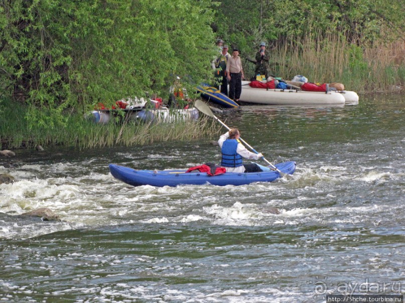 Южный Буг, водный поход, день2. Первый порог- первое купание