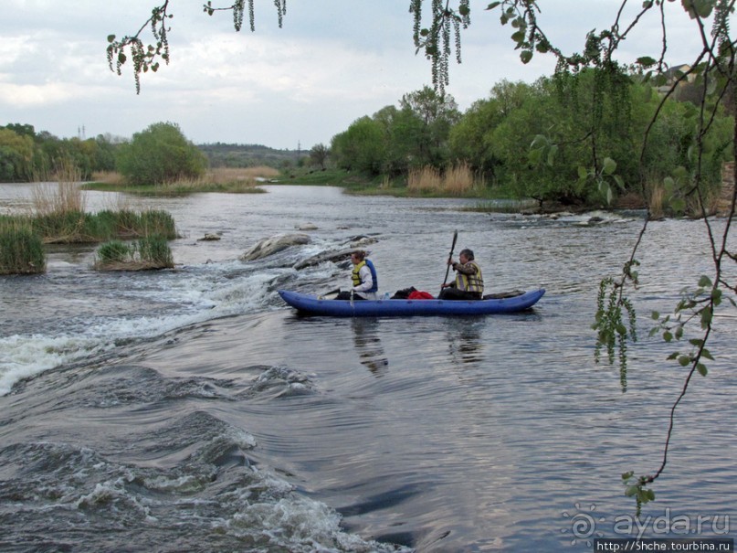 Южный Буг, водный поход, день2. Первый порог- первое купание