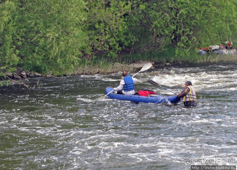 Южный Буг, водный поход, день2. Первый порог- первое купание
