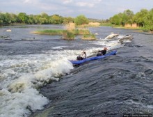 Южный Буг, водный поход, день2. Первый порог- первое купание