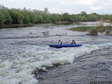 Южный Буг, водный поход, день2. Первый порог- первое купание