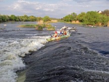 Южный Буг, водный поход, день2. Первый порог- первое купание