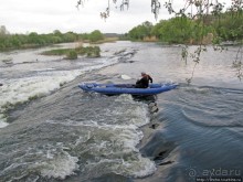 Южный Буг, водный поход, день2. Первый порог- первое купание