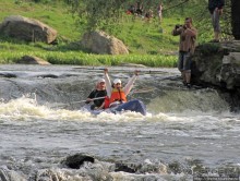 Южный Буг, водный поход, день2. Первый порог- первое купание