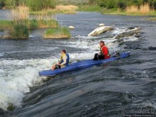Южный Буг, водный поход, день2. Первый порог- первое купание