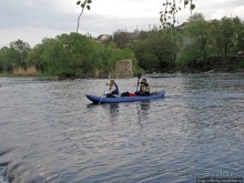 Южный Буг, водный поход, день2. Первый порог- первое купание