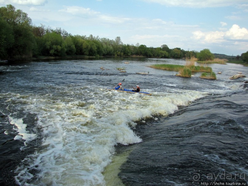 Южный Буг, водный поход, день2. Первый порог- первое купание