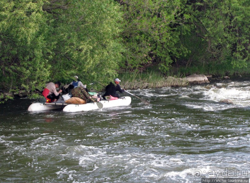 Южный Буг, водный поход, день2. Первый порог- первое купание
