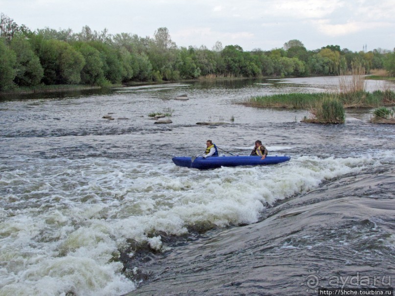 Южный Буг, водный поход, день2. Первый порог- первое купание