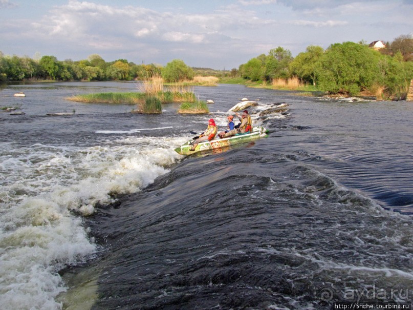 Южный Буг, водный поход, день2. Первый порог- первое купание