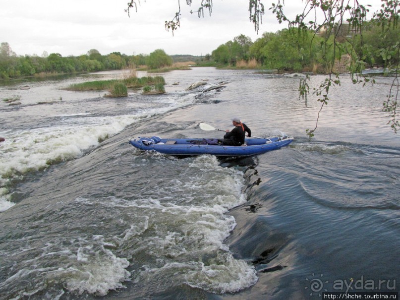 Южный Буг, водный поход, день2. Первый порог- первое купание