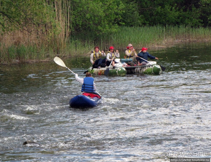 Южный Буг, водный поход, день2. Первый порог- первое купание