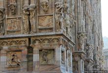 Скульптуры и барельефы реального Миланского собора