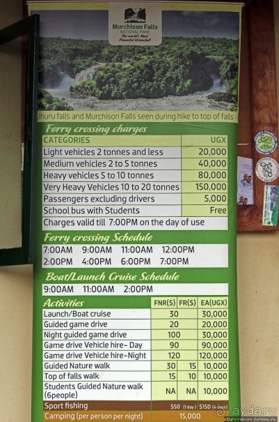 Виктория-Нил: паромная переправа и первые бегемоты