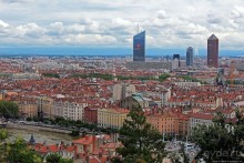 Взгляд на Лион с холма Фурвьер