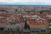 Взгляд на Лион с холма Фурвьер