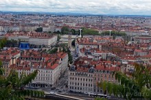 Взгляд на Лион с холма Фурвьер