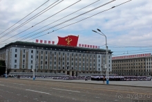 Площадь имени Ким Ир Сена и репетиция парада 9 сентября