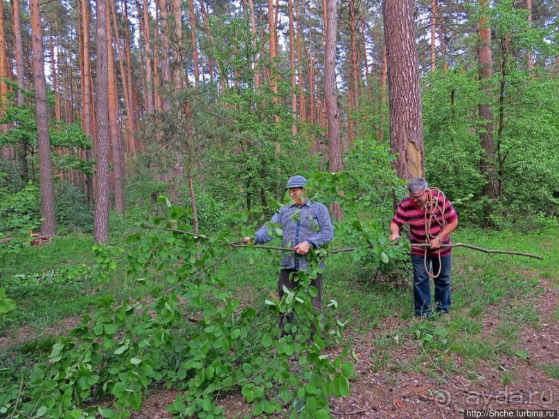 Рыбалка начинается с похода в лес