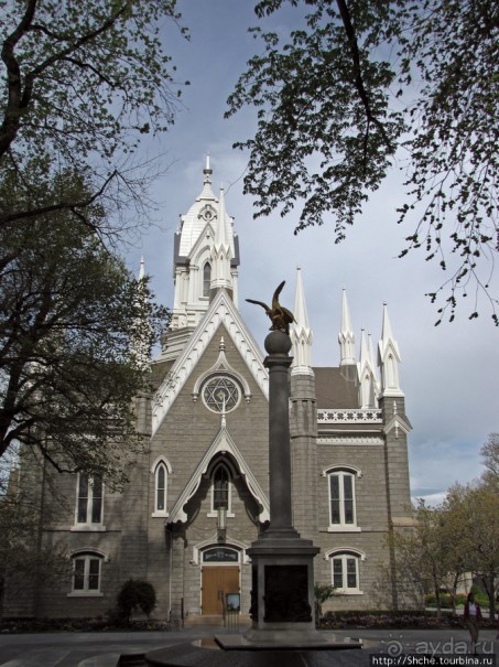 Цветущий парк у Храма Иисуса Христа. А мормоны - молодцы