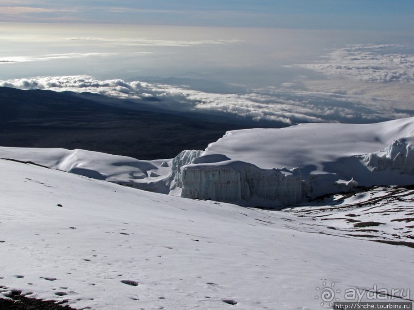 Рассвет на вершине Африки. Ледники, которым осталось лет 20.