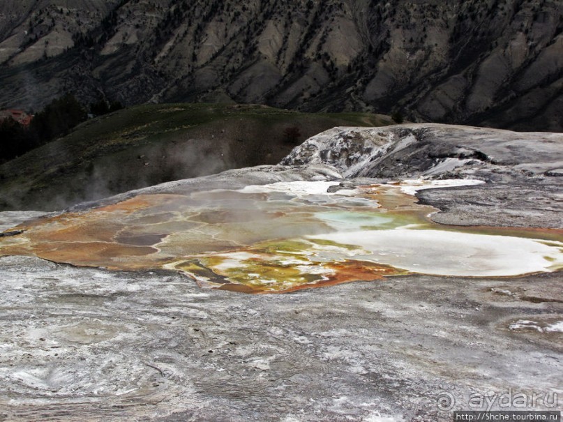 Мамонтовы горячие источники - террасы Клеопатры и Минервы