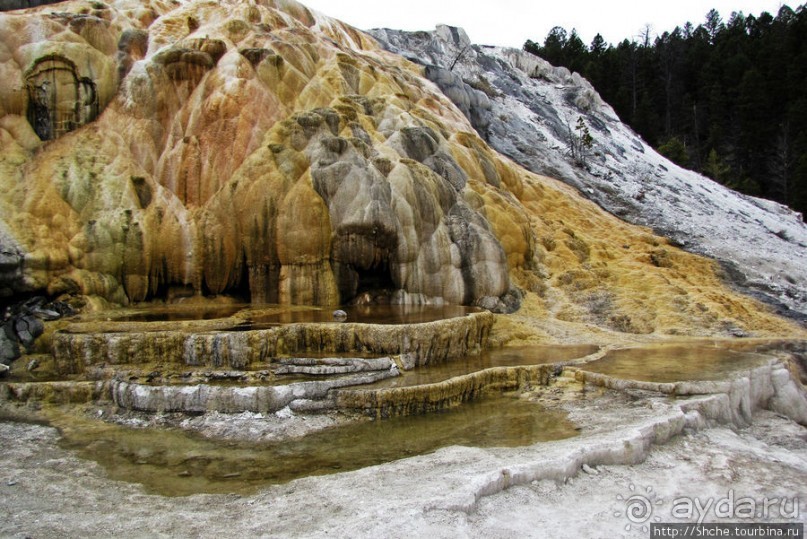 Мамонтовы горячие источники - террасы Клеопатры и Минервы