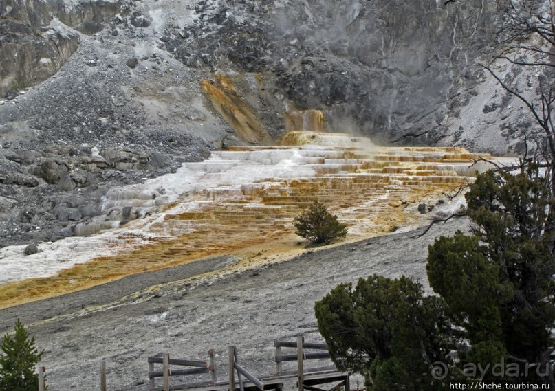 Мамонтовы горячие источники - террасы Клеопатры и Минервы